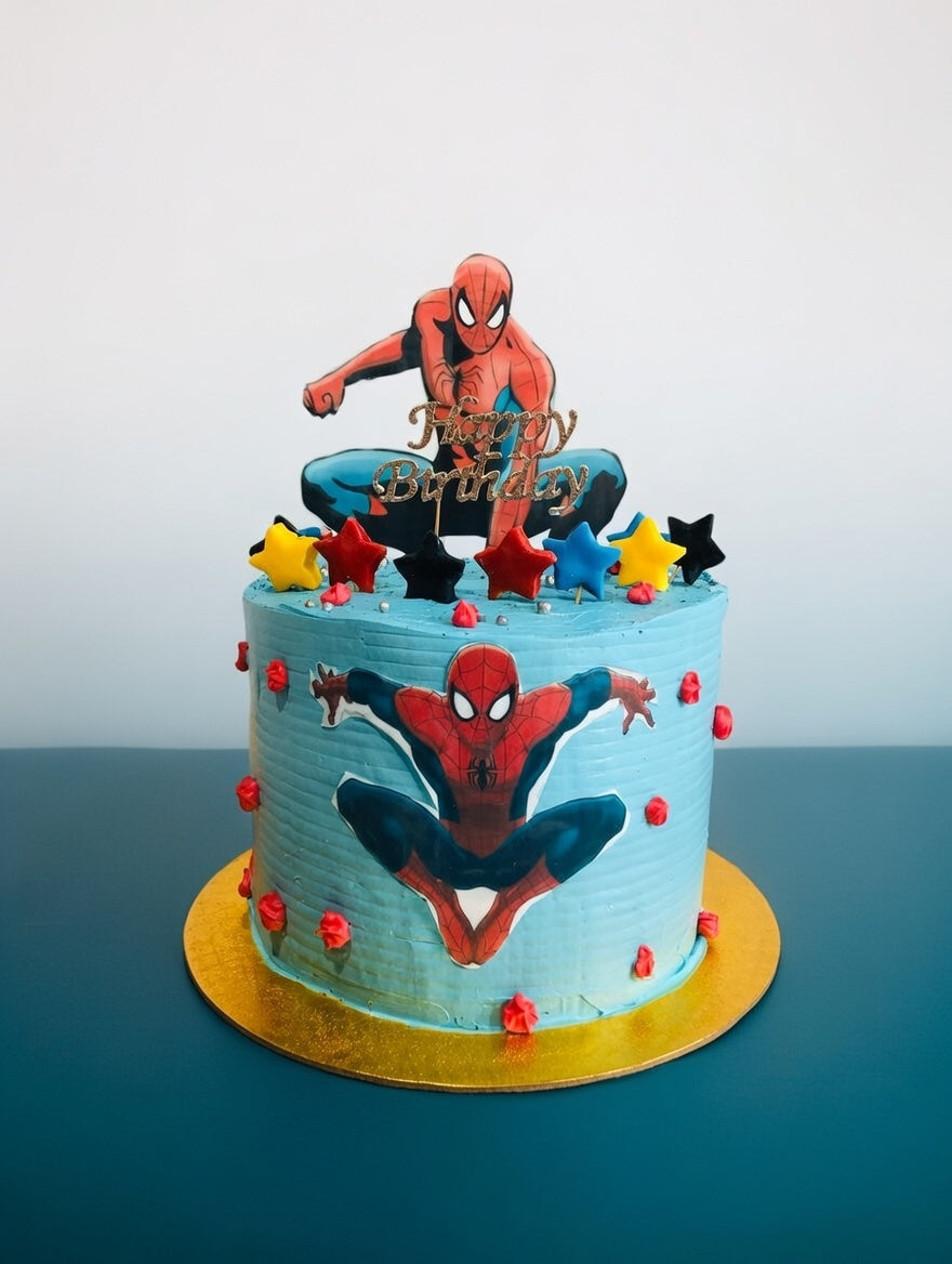 Spider-Man Web Cake