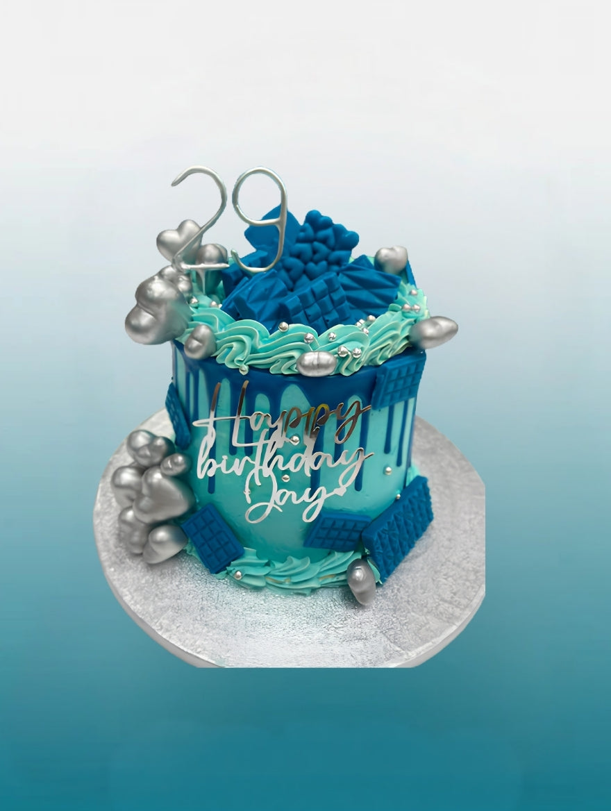 For Him Luxury Tall Birthday Cake | Personalised Custom Birthday Cake