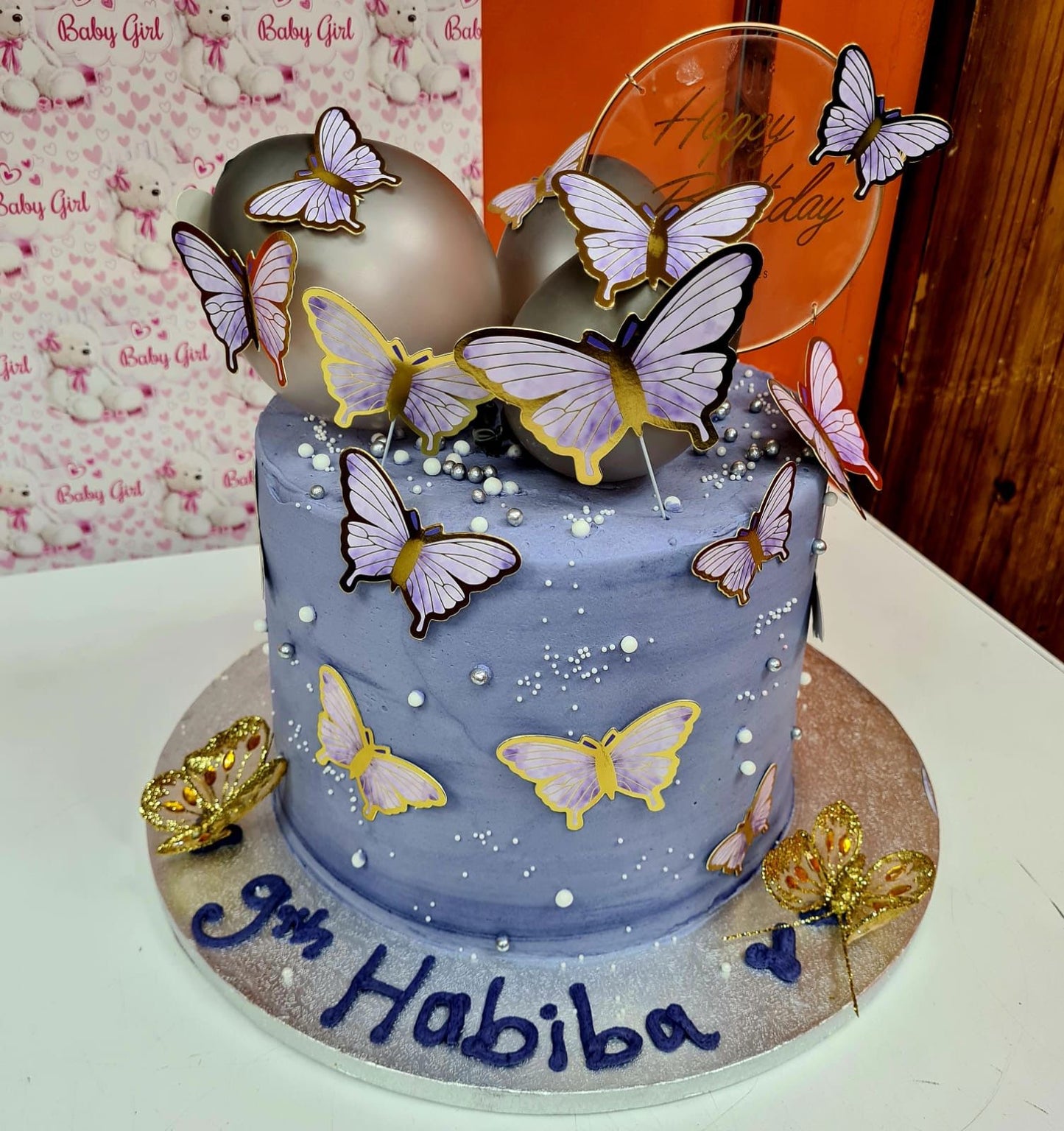 Butterfly Girly Birthday Cake