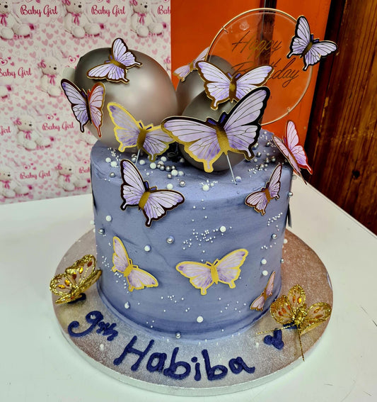 Butterfly Girly Birthday Cake