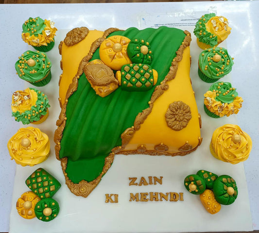 Traditional Mehndi Ceremony Cake