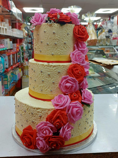 Premium Three-Tier Wedding Cake