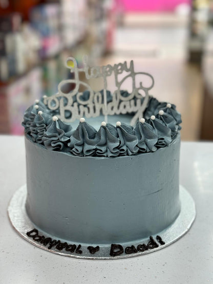 Modern Monochrome Girly Birthday Cake