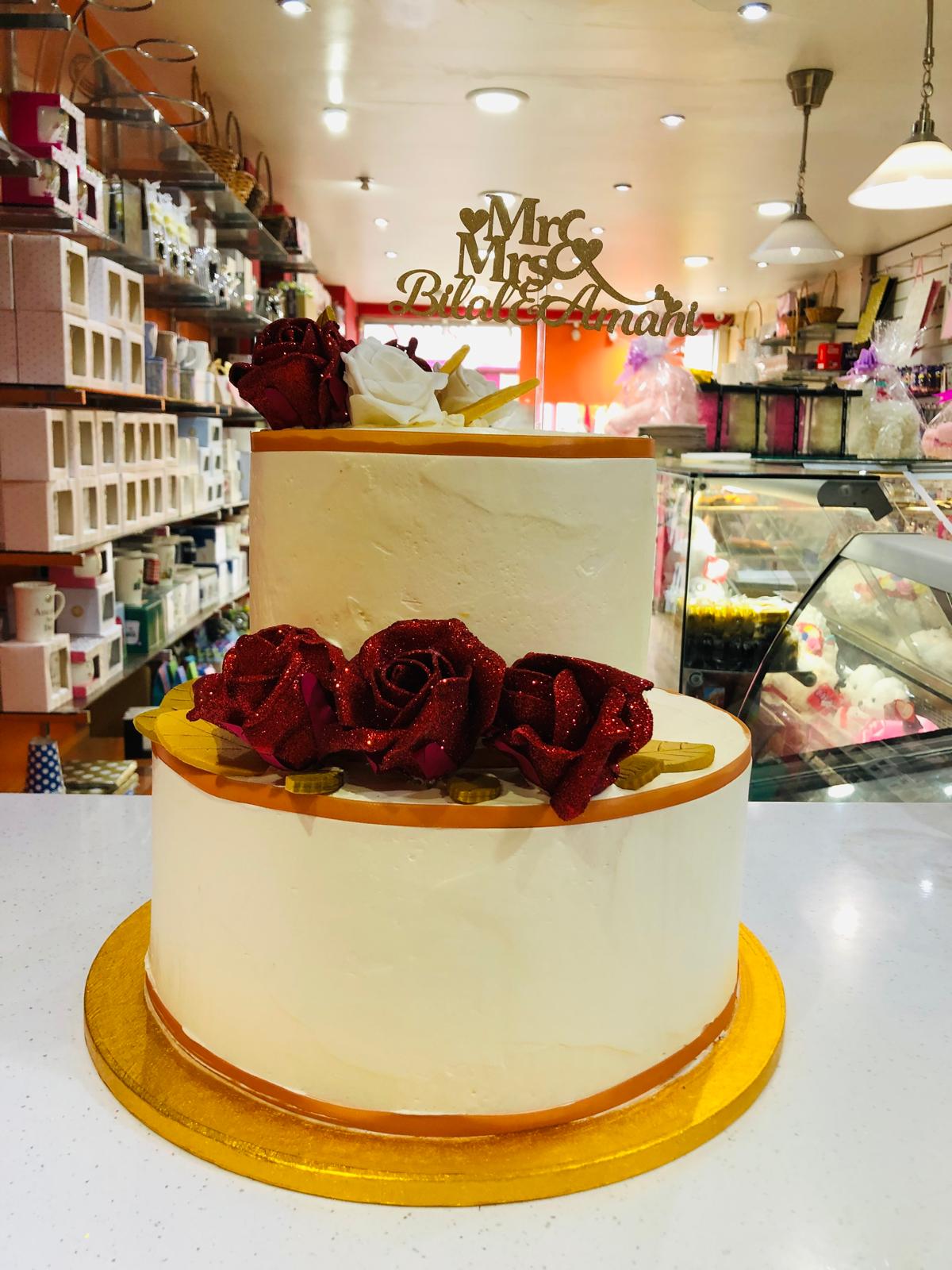 Two-Tier Round Celebration / Wedding /Nikkah Cake