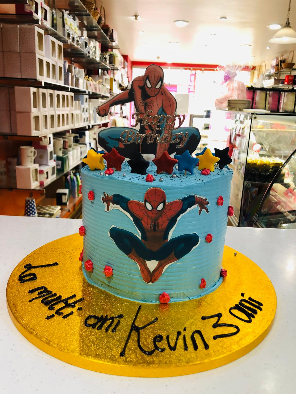 Spider-Man Web Cake