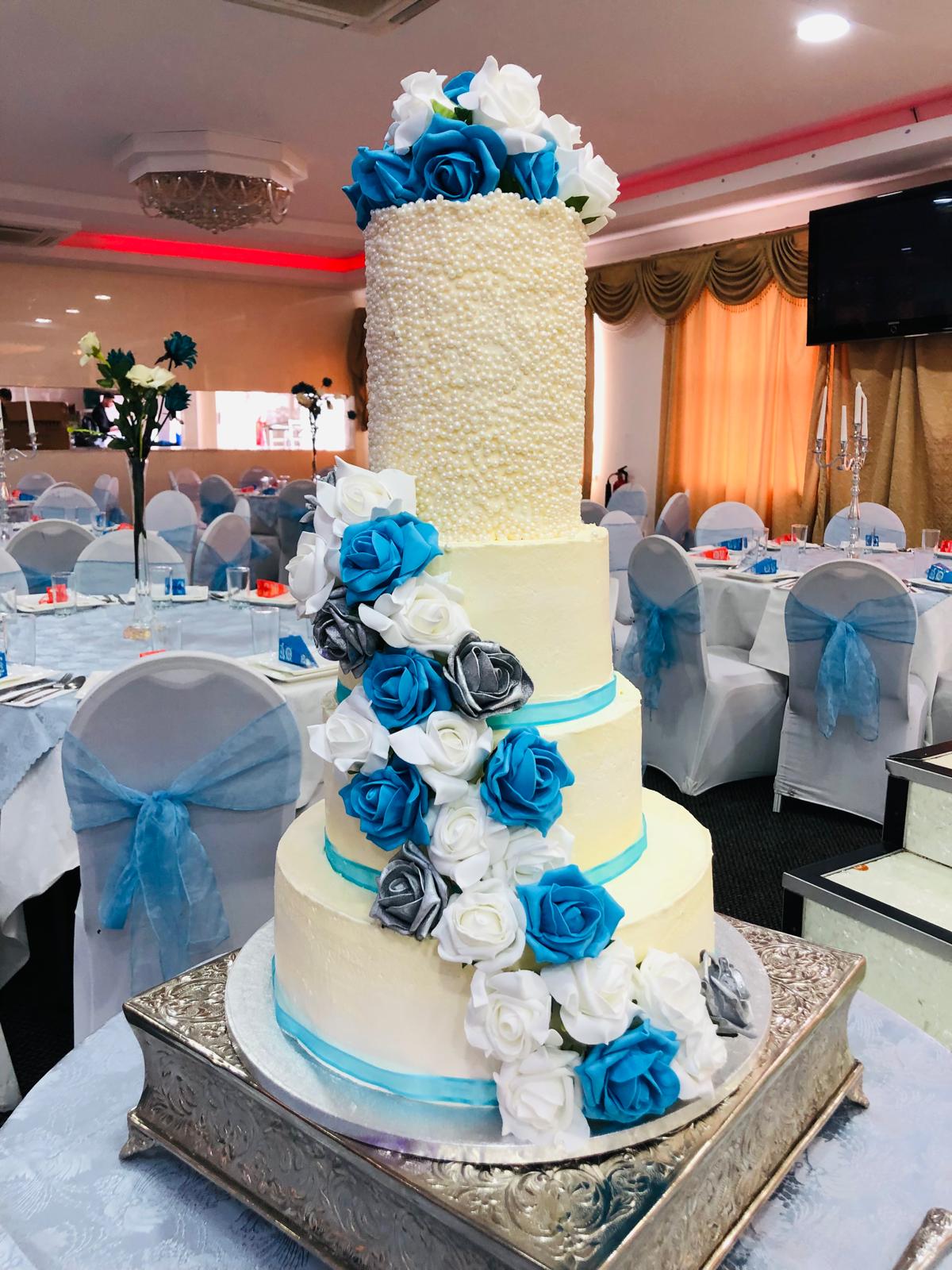 Elegant 4-Tier Celebration / Wedding / Nikkah/ Engagement Cake