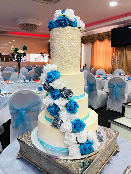 Elegant 4-Tier Celebration / Wedding / Nikkah/ Engagement Cake