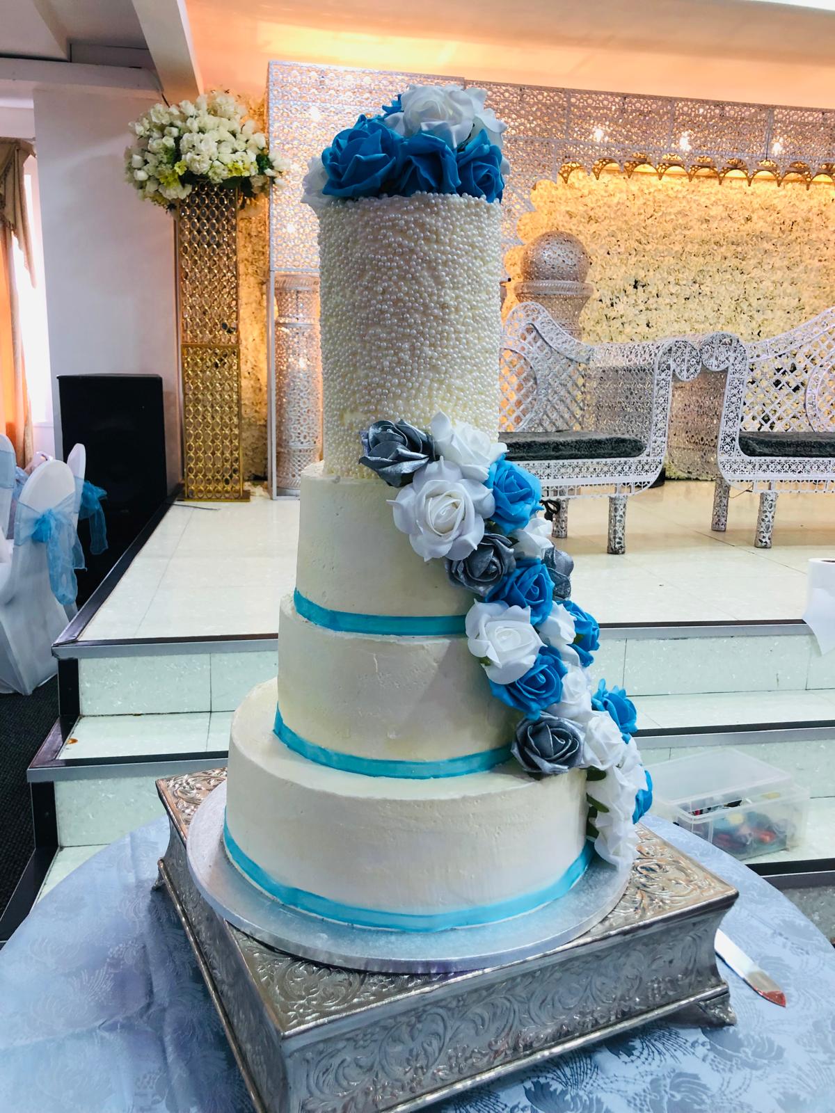 Elegant 4-Tier Celebration / Wedding / Nikkah/ Engagement Cake