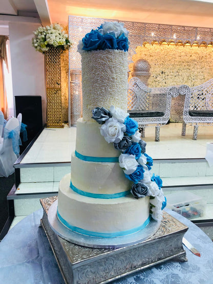 Elegant 4-Tier Celebration / Wedding / Nikkah/ Engagement Cake