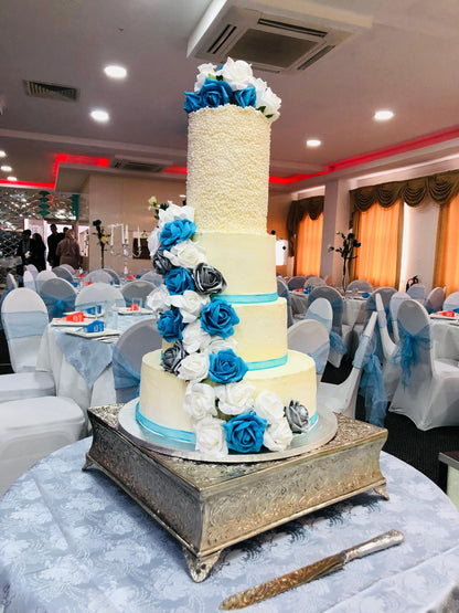 Elegant 4-Tier Celebration / Wedding / Nikkah/ Engagement Cake