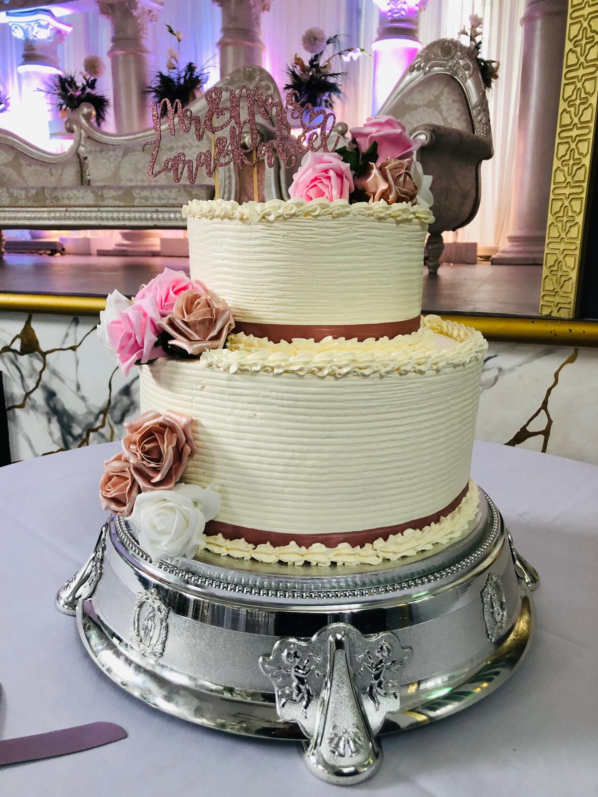 Classic Two-Tier Round Wedding / Engagement/ Nikkah Cake