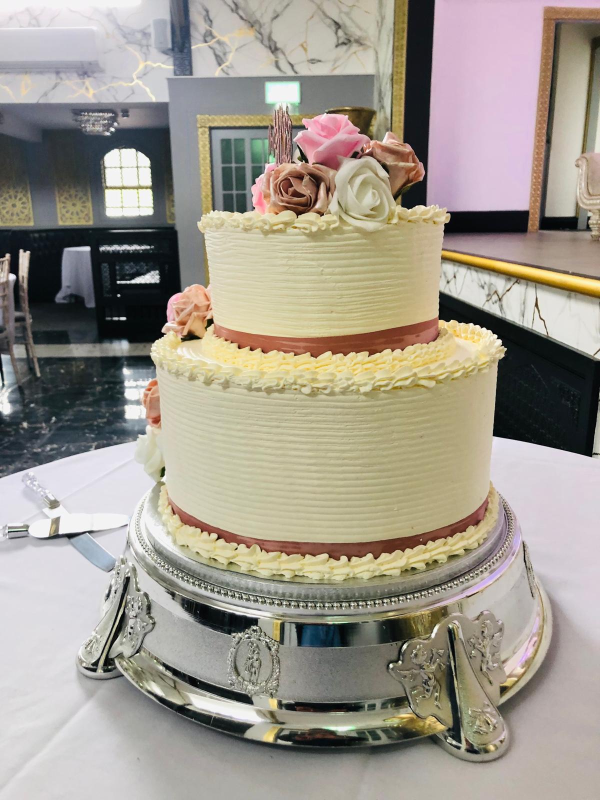 Classic Two-Tier Round Wedding / Engagement/ Nikkah Cake