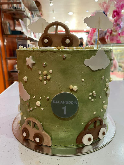 Road Trip Car Theme Cake (Tall Cake)