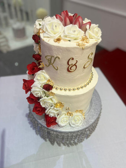 Elegant 2-Tier Celebration Wedding Cake