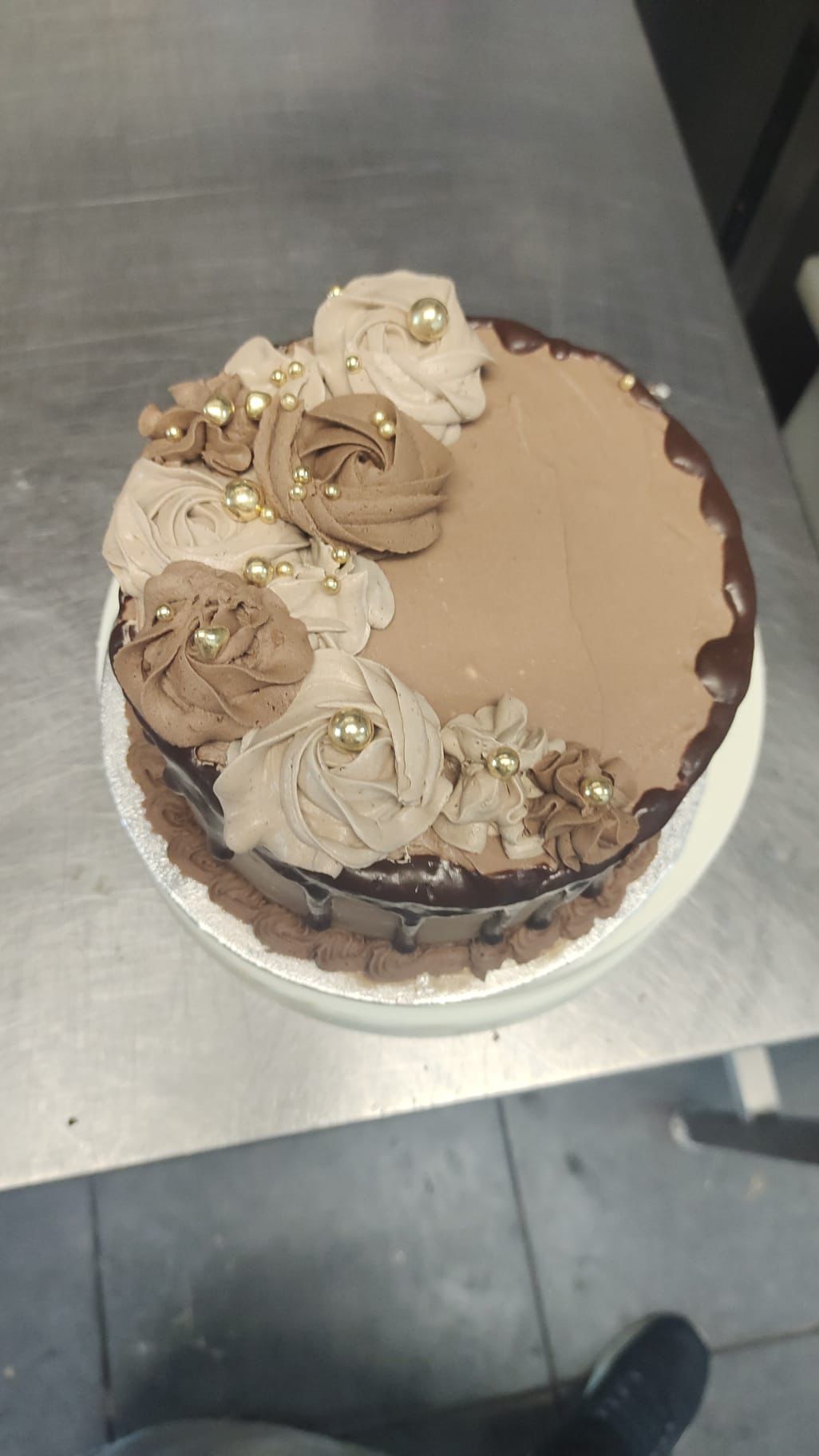 Chocolate Mocha Rosette Drip Cake