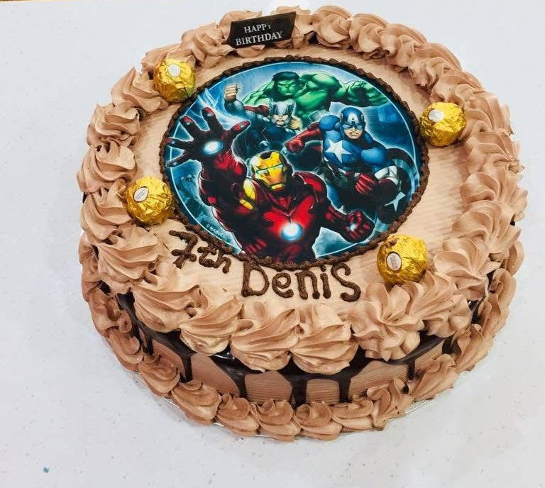 Avengers Marvel Superhero Photo Cake | Personalised Kids Cake