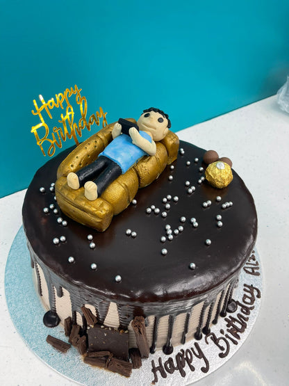Lazy Man with Couch Cake