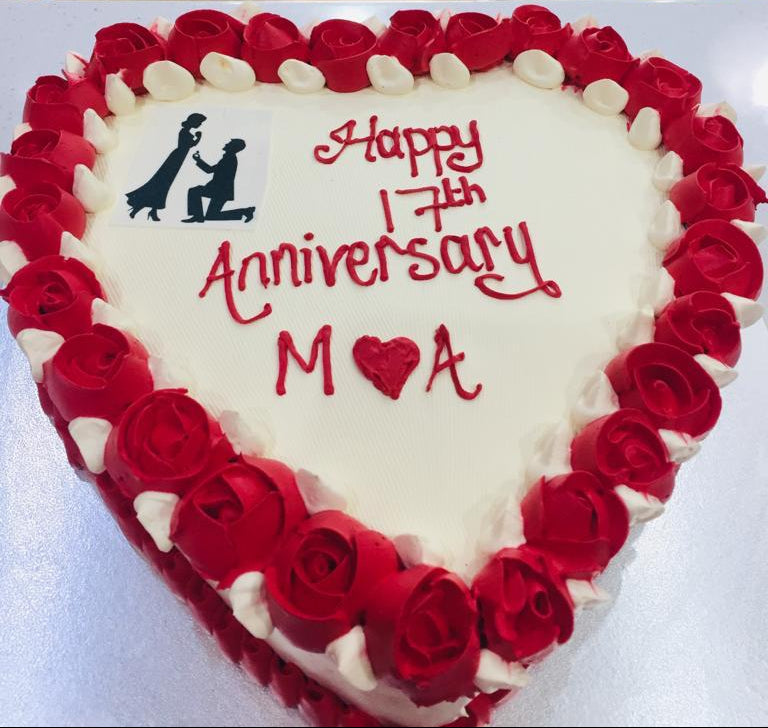 The Anniversary Heart Shape Cake