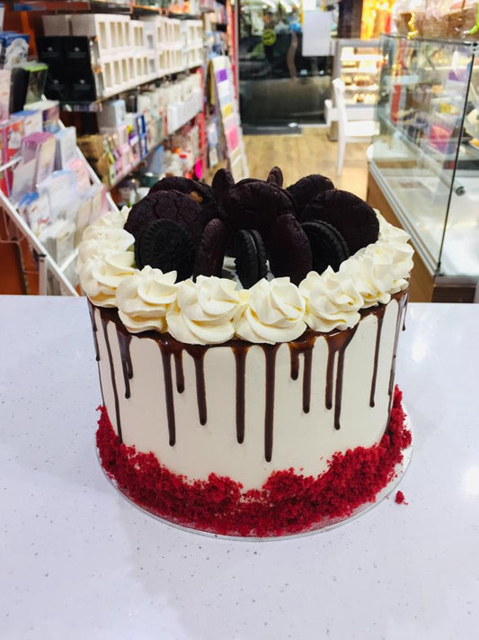 The Cookies & Velvet Drip Cake