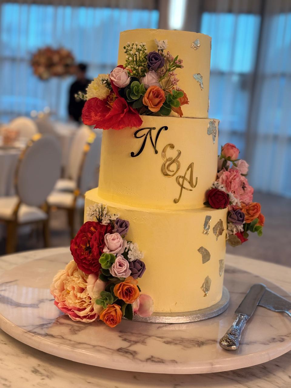 Golden Blossom Three-Tier Grandeur