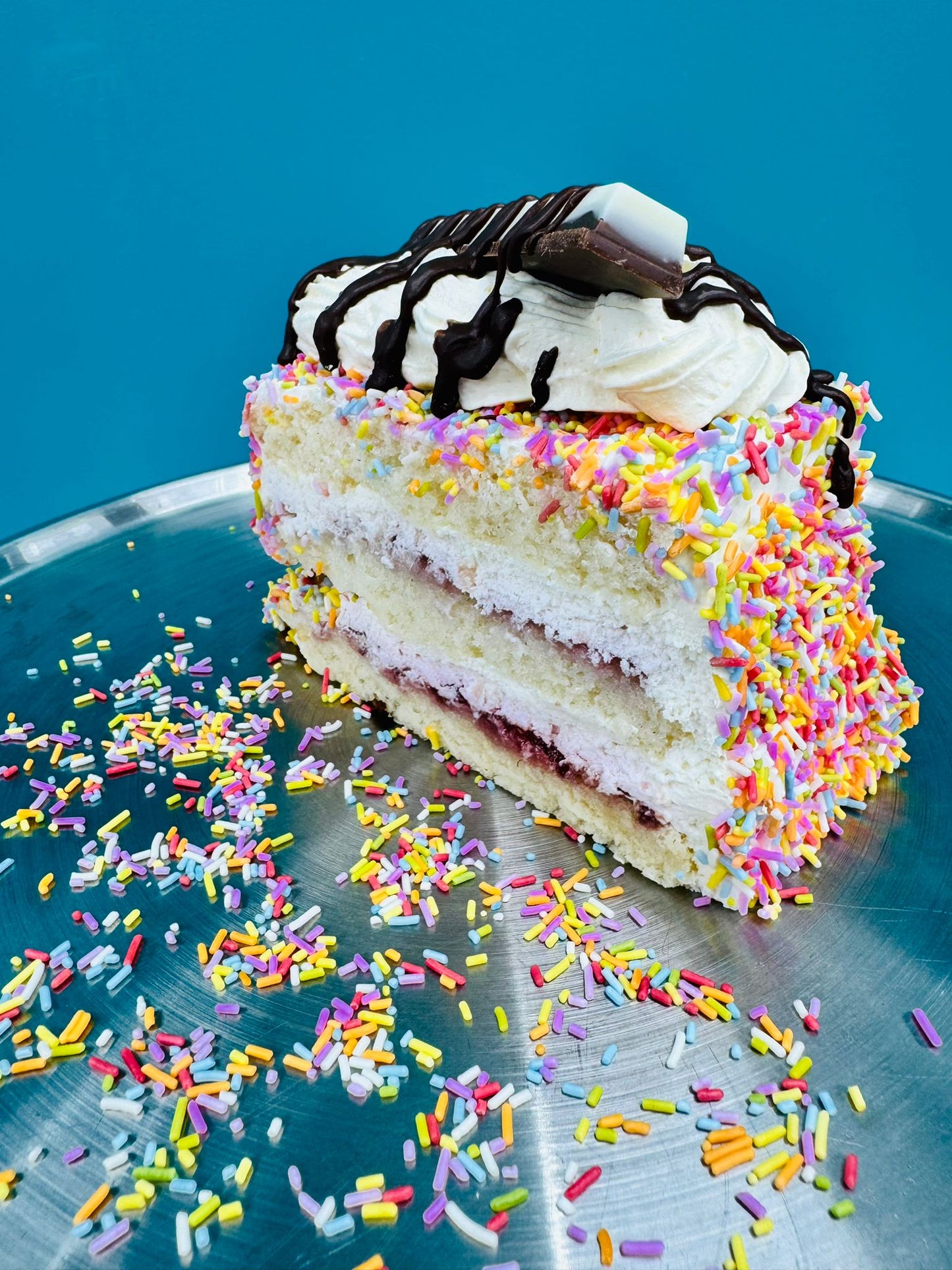 Rainbow Vanilla Slice