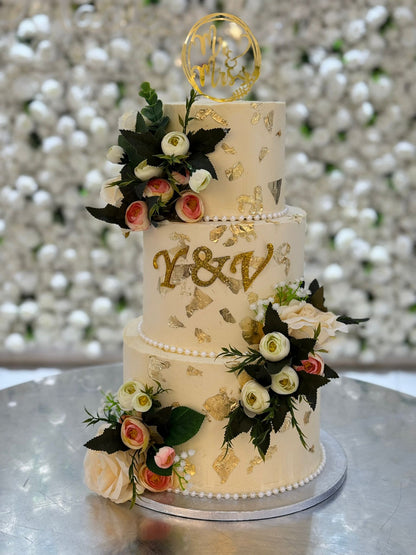 The Golden Virtue 3 Tier Cake