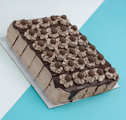 Chocolate Maltesers Party Slab Slices Cake