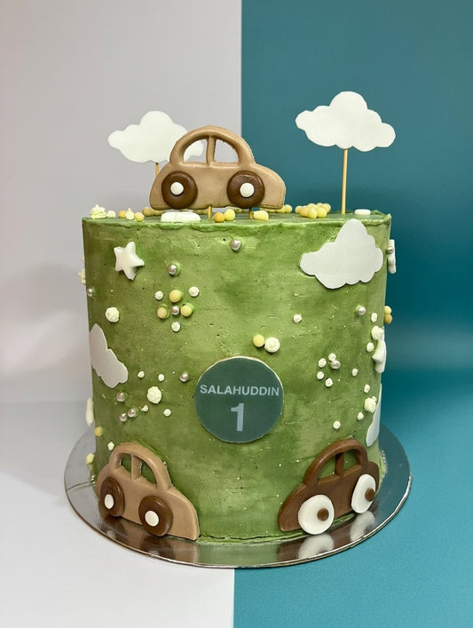 Road Trip Car Theme Cake (Tall Cake)