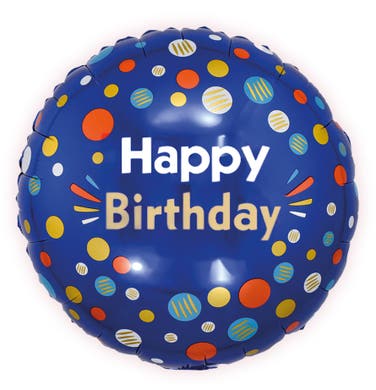18" Happy Birthday Plka Dot Ballon