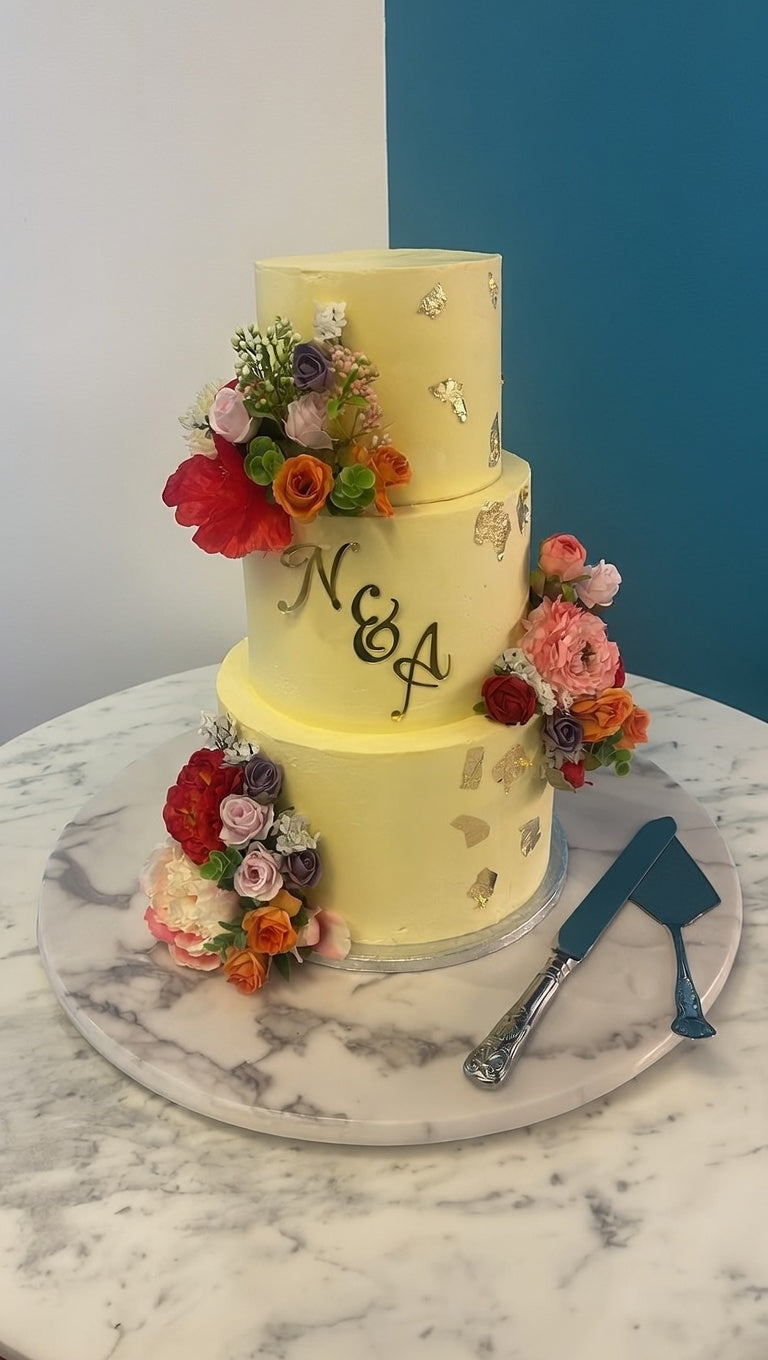 Golden Blossom Three-Tier Grandeur