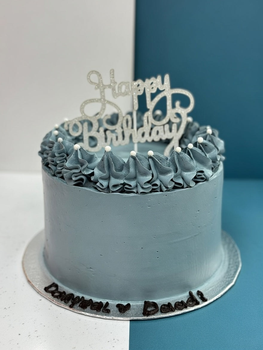 Modern Monochrome Girly Birthday Cake