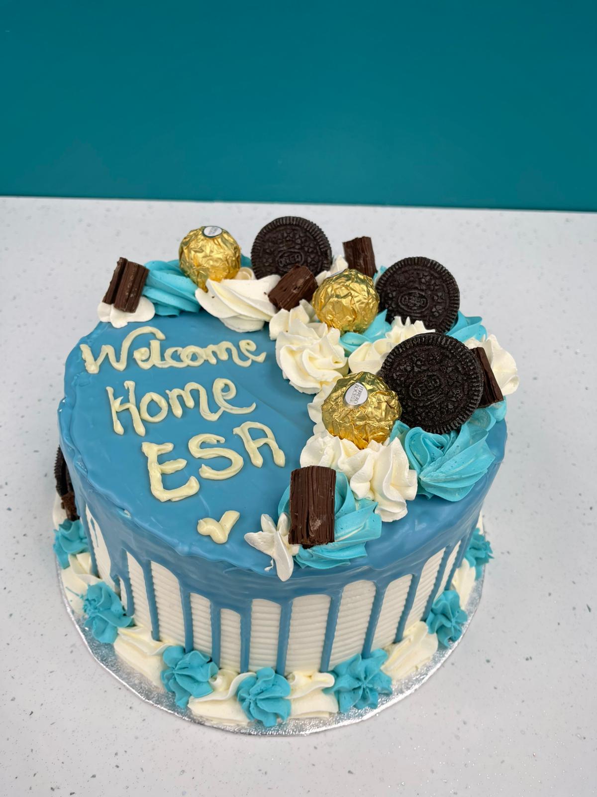 The Ultimate Teal Temptation Drip Cake