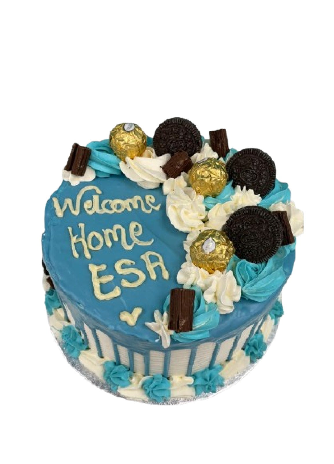 The Ultimate Teal Temptation Drip Cake