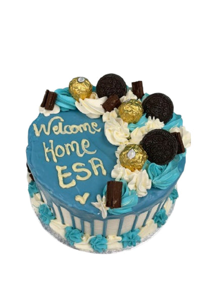 The Ultimate Teal Temptation Drip Cake