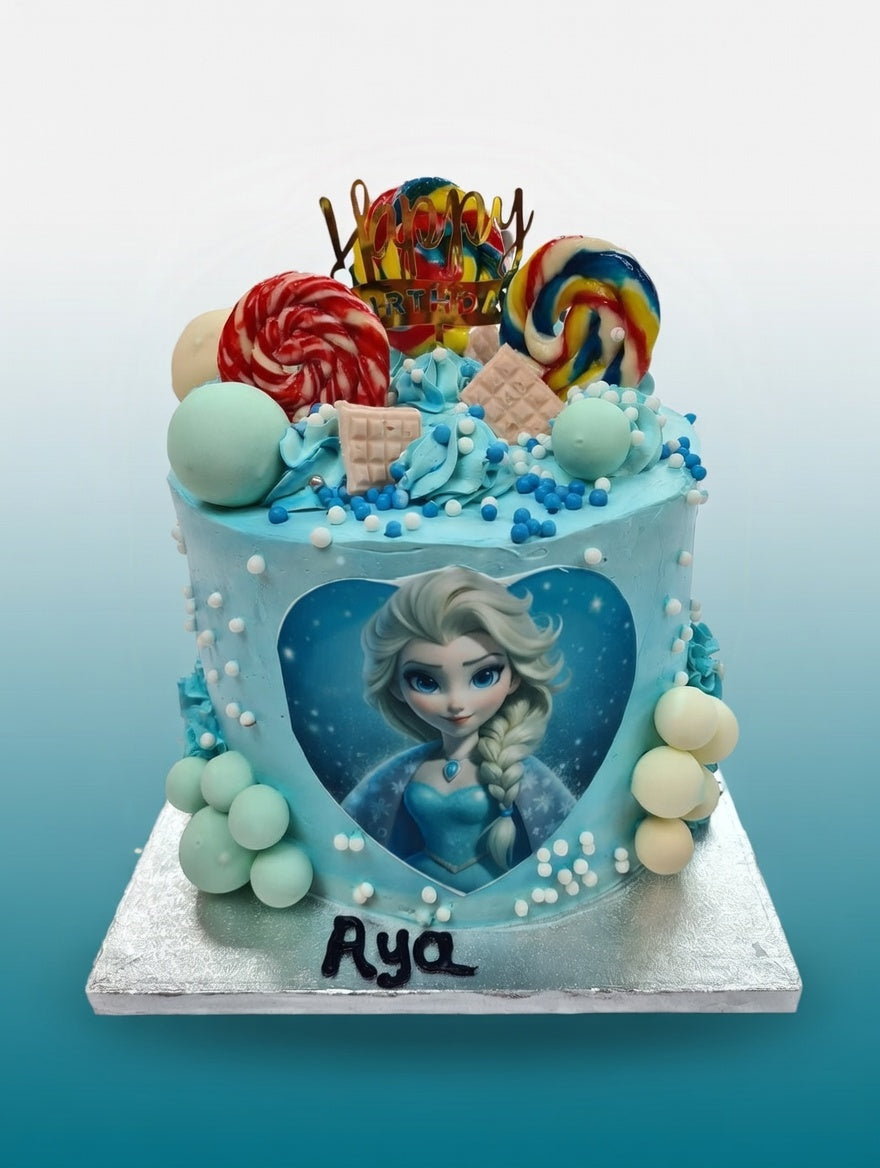 Elsa’s Winter Wonderland Cake