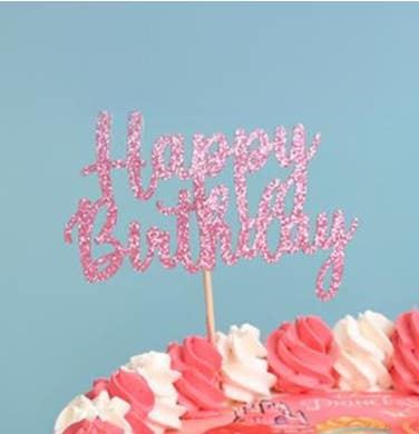 Happy Birthday Topper (Glitter)